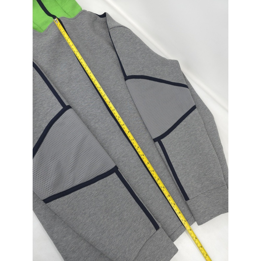 Armani Exchange A|X NWT MSRP $140 Men's zip-up hooded sweatshirt Gray Neon Green - Picture 6 of 8